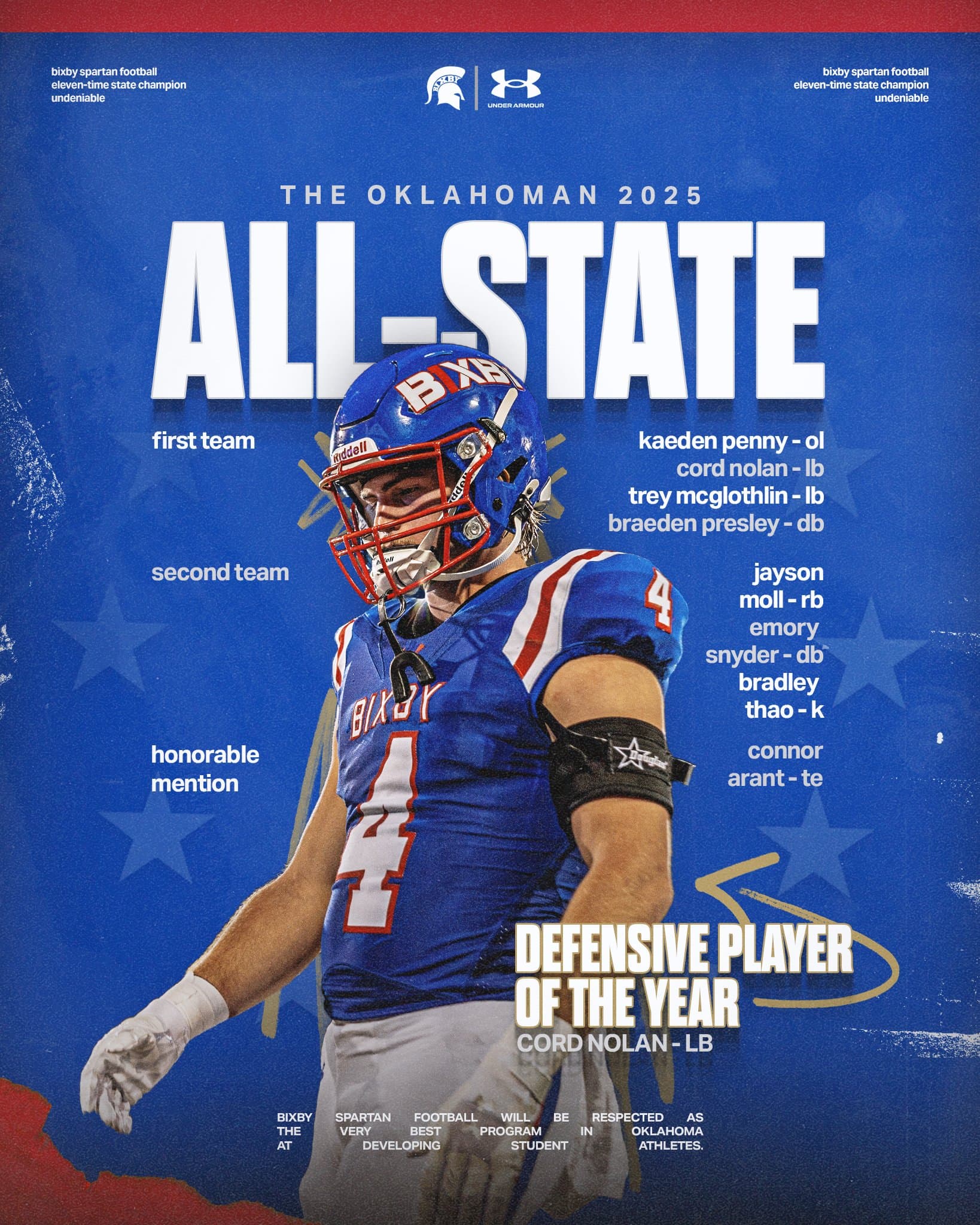 Bixby Spartan Football social media graphic 1