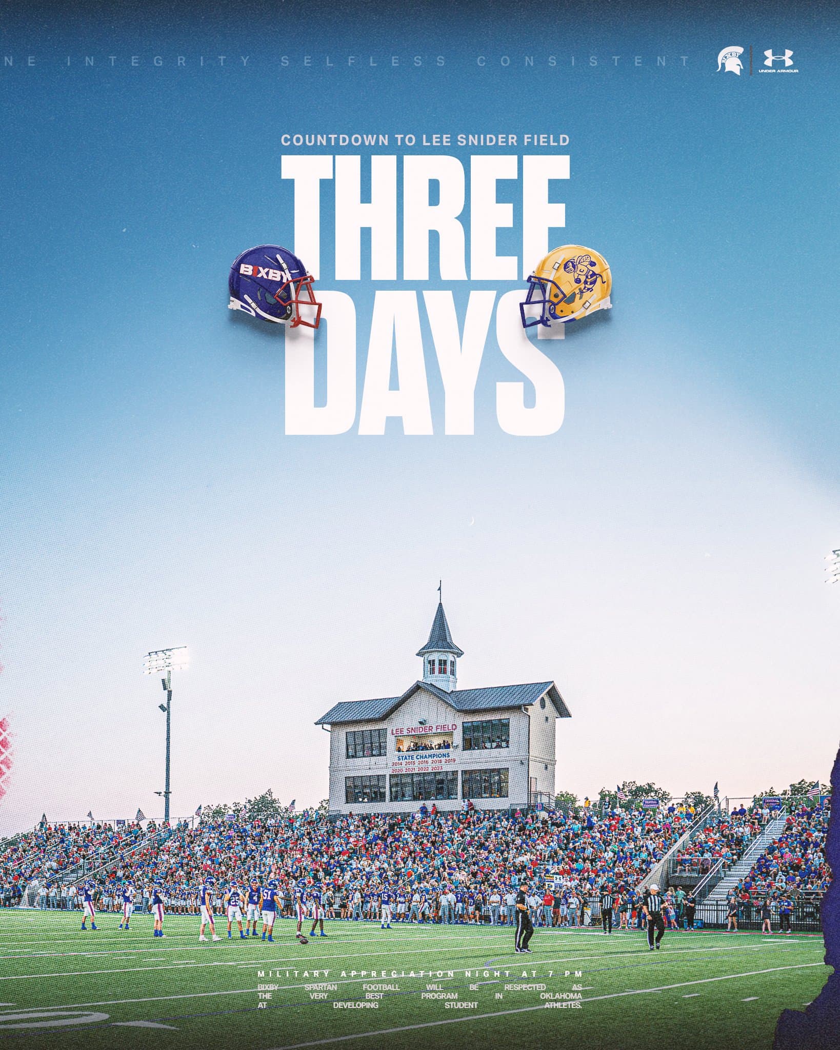 Bixby Spartan Football social media graphic 2