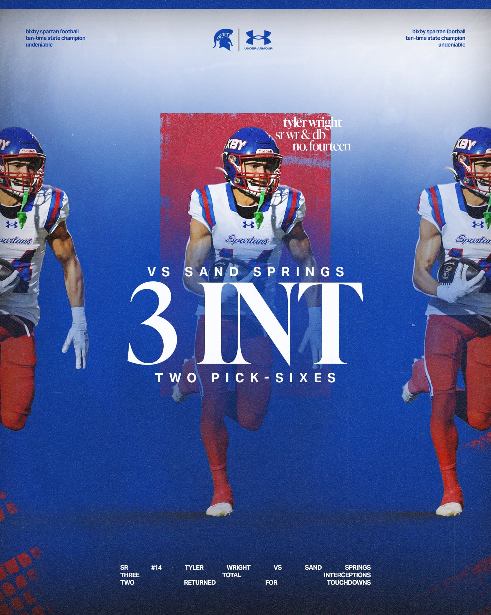 Bixby Spartan Football social media graphic 3