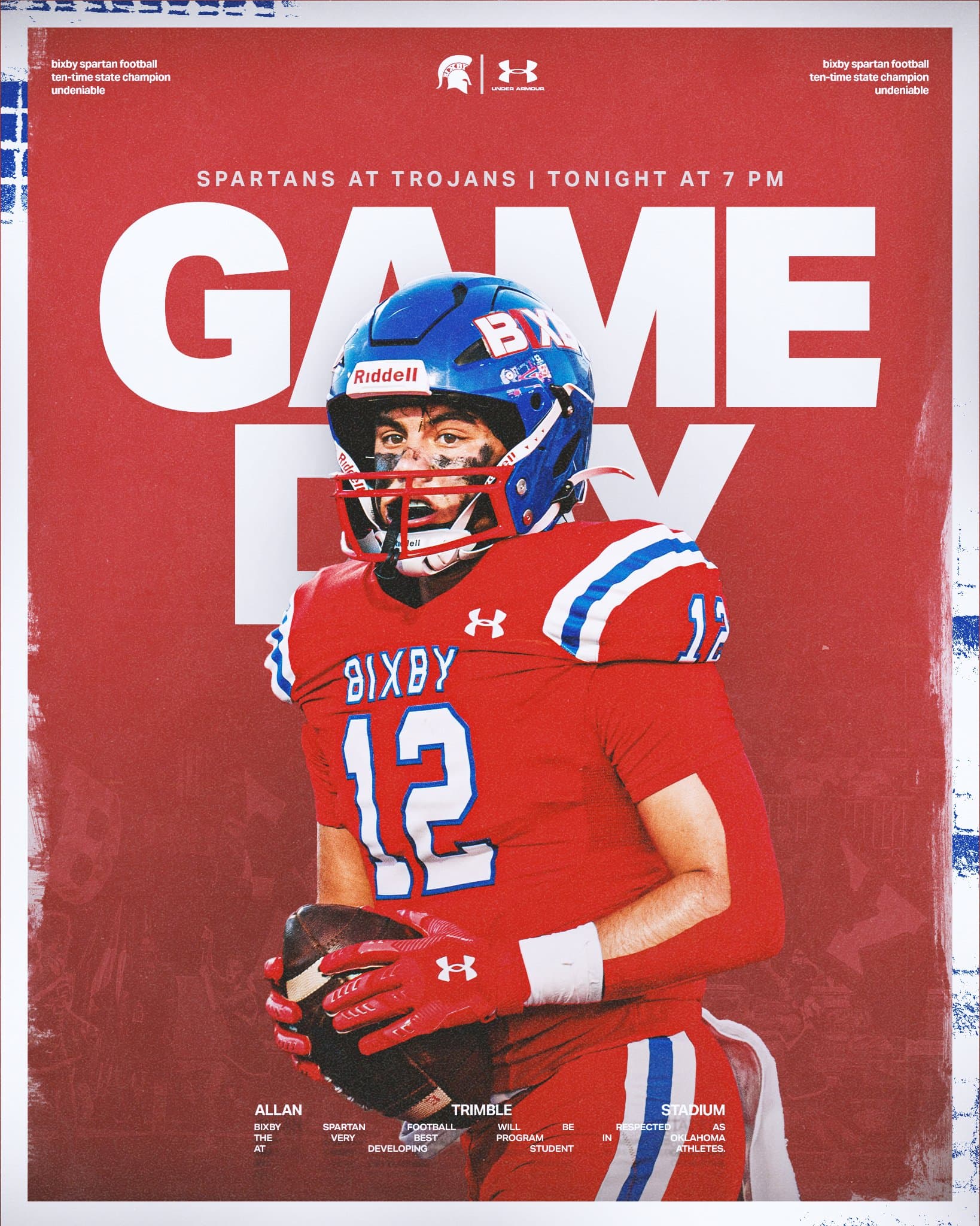 Bixby Spartan Football social media graphic 5