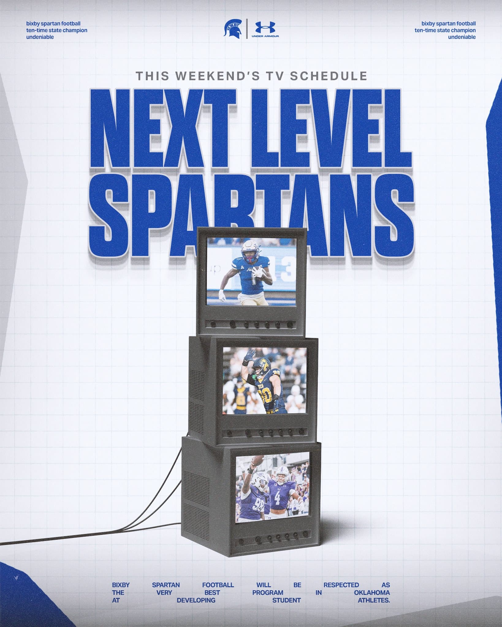 Bixby Spartan Football social media graphic 10