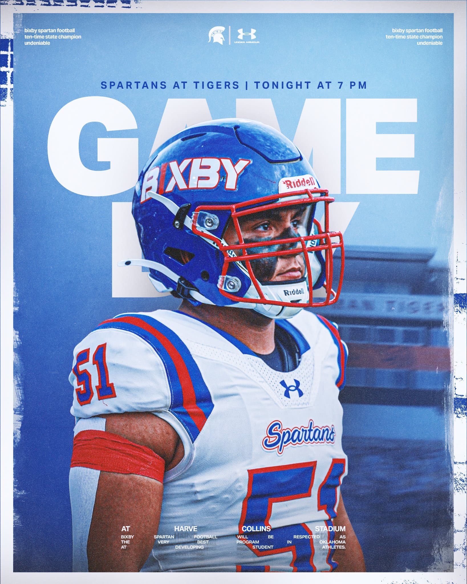 Bixby Spartan Football social media graphic 13