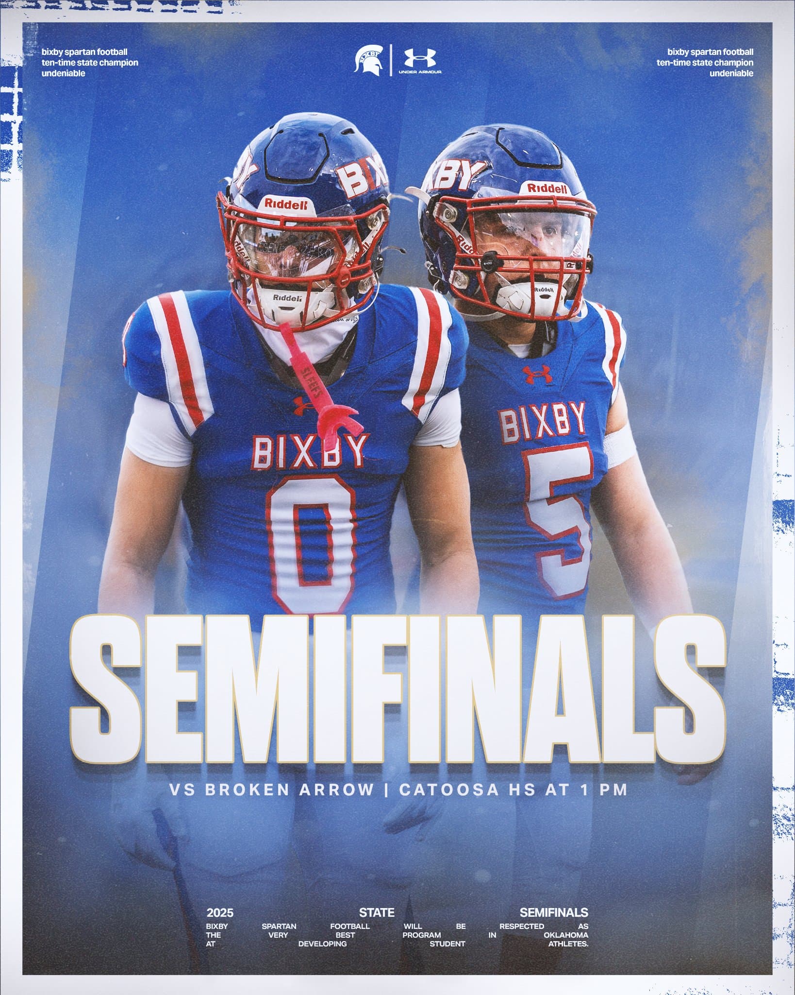 Bixby Spartan Football social media graphic 14