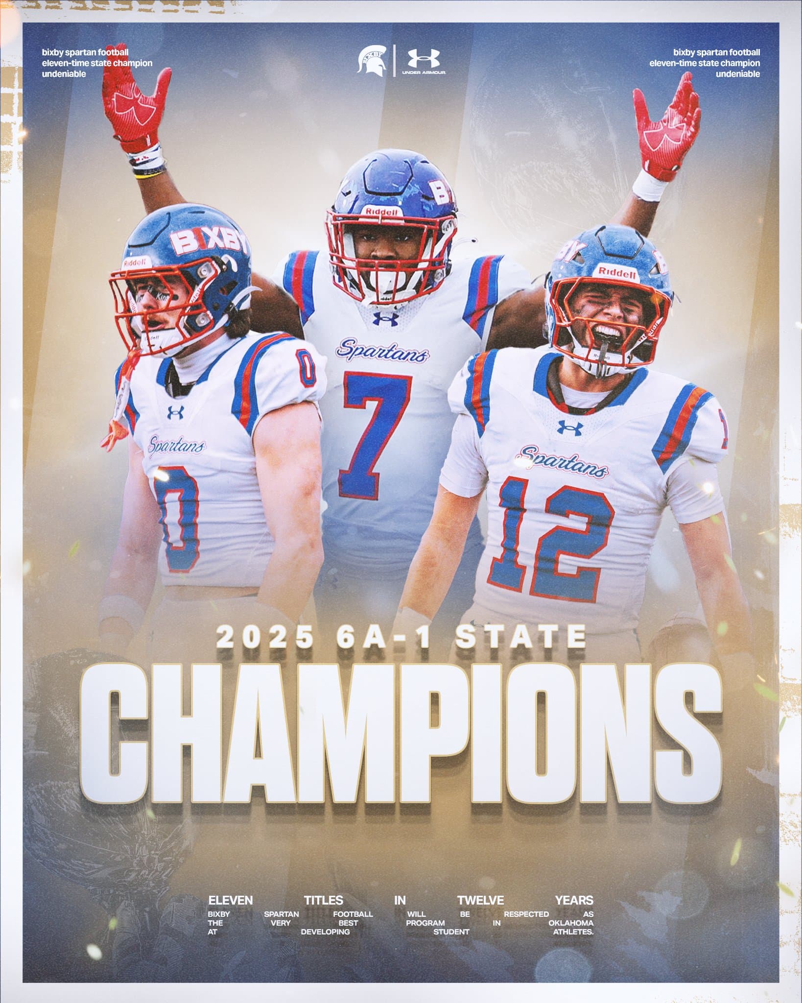 Bixby Spartan Football social media graphic 22