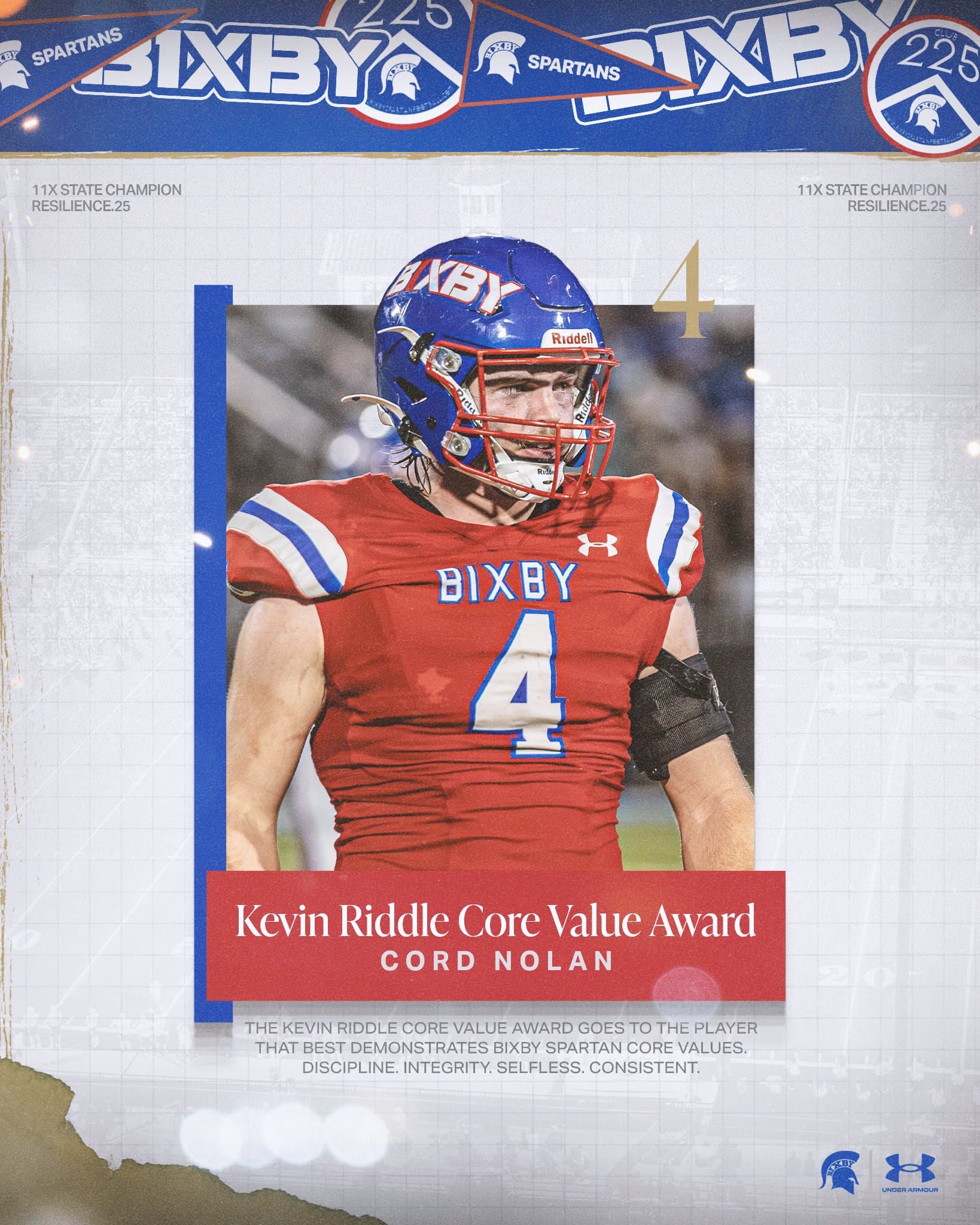Bixby Spartan Football social media graphic 24