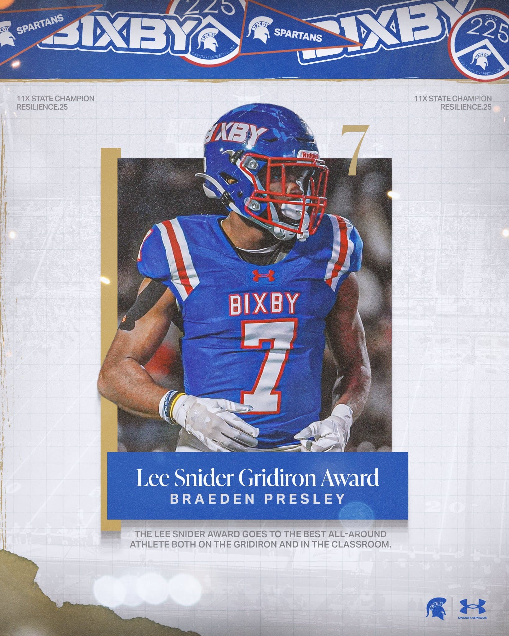 Bixby Spartan Football social media graphic 26