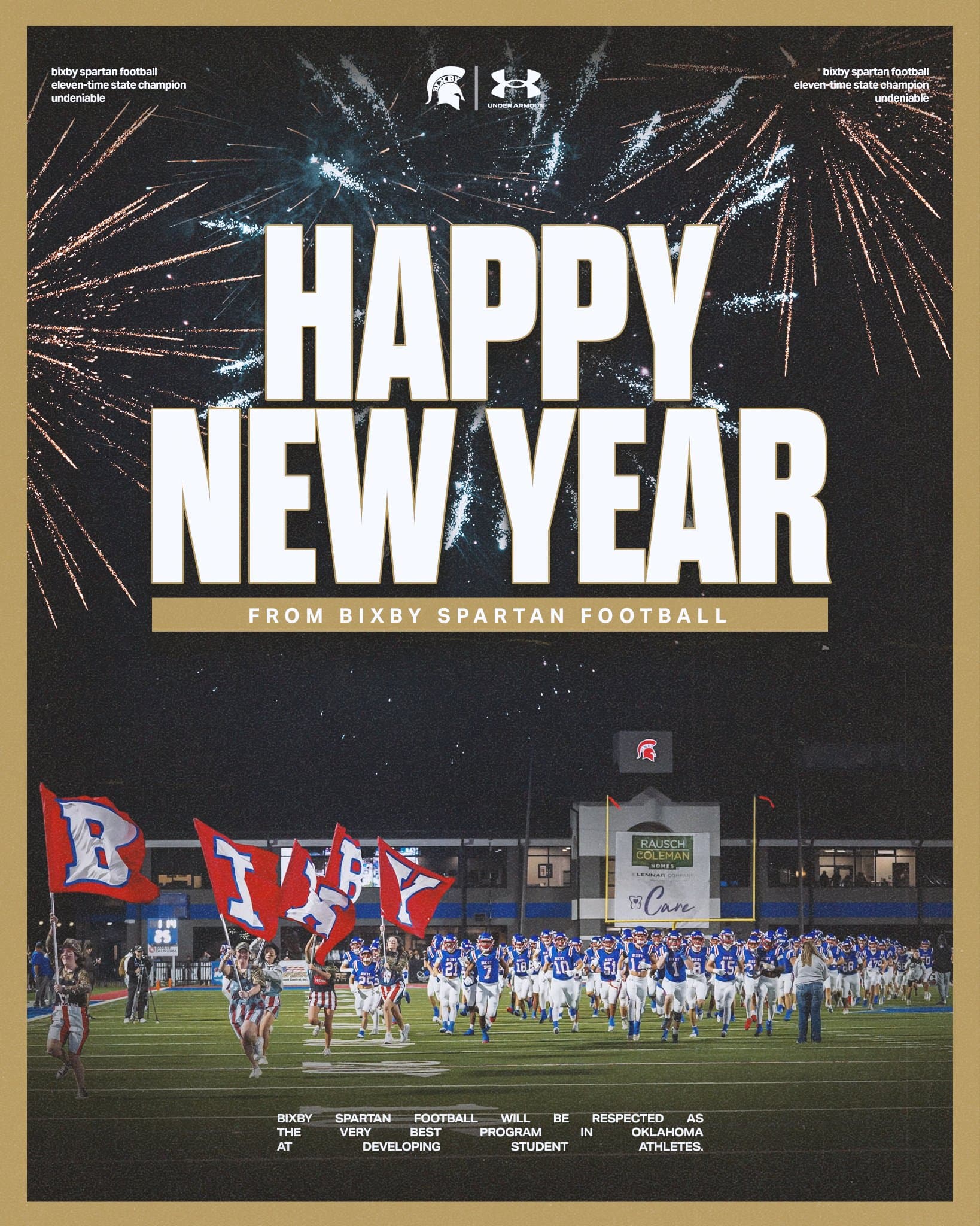 Bixby Spartan Football social media graphic 34