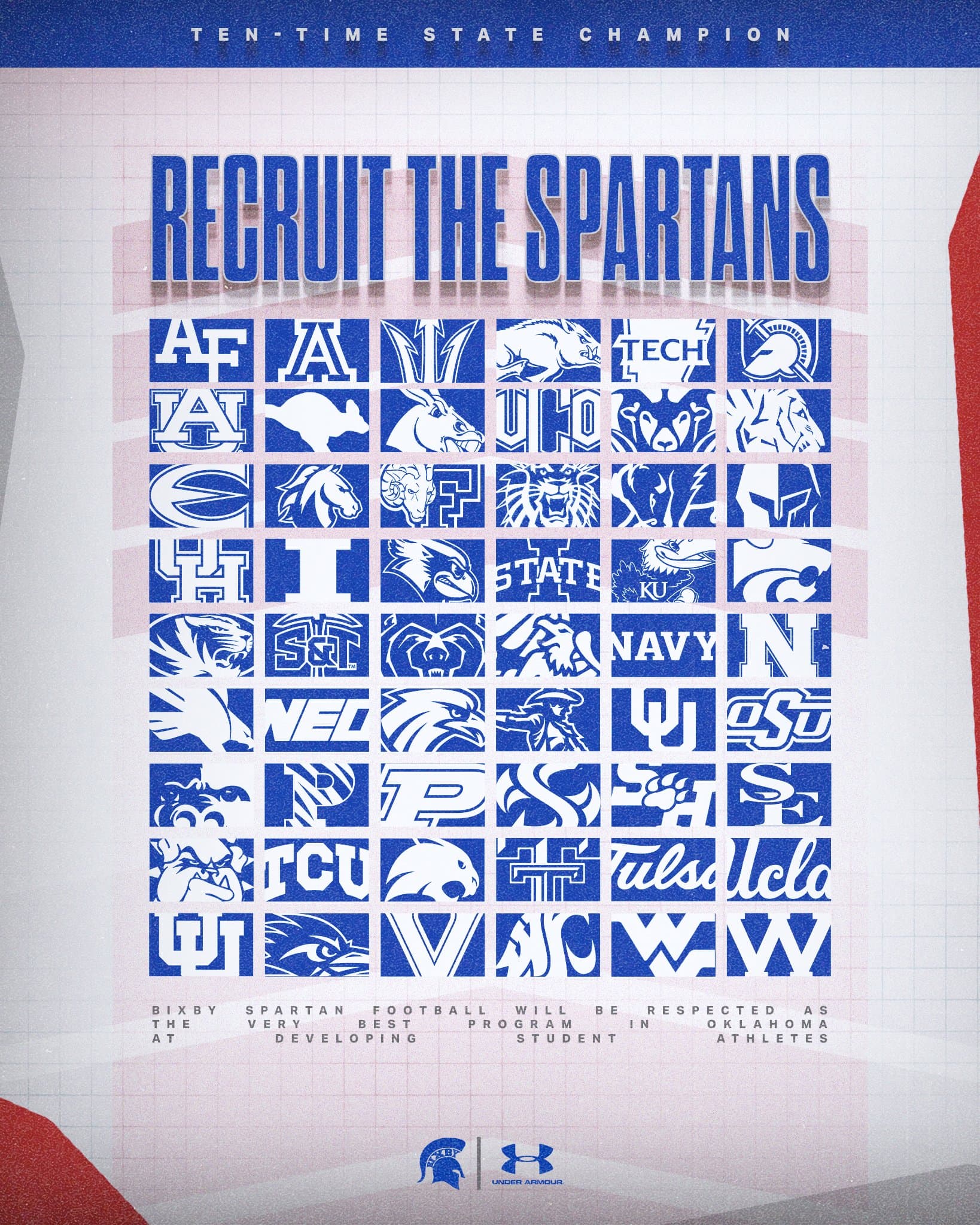 Bixby Spartan Football social media graphic 36