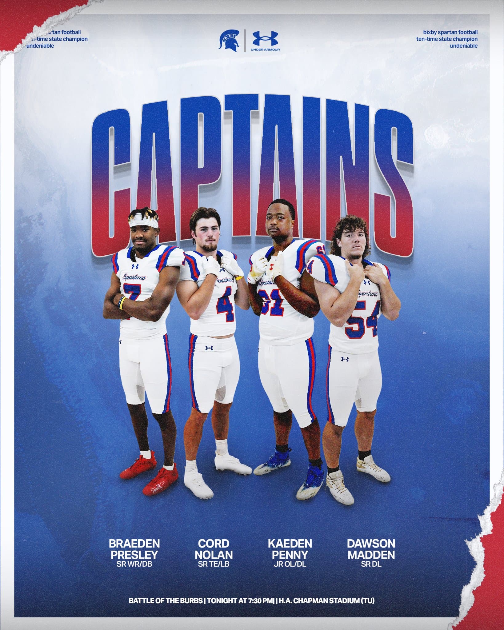 Bixby Spartan Football social media graphic 38