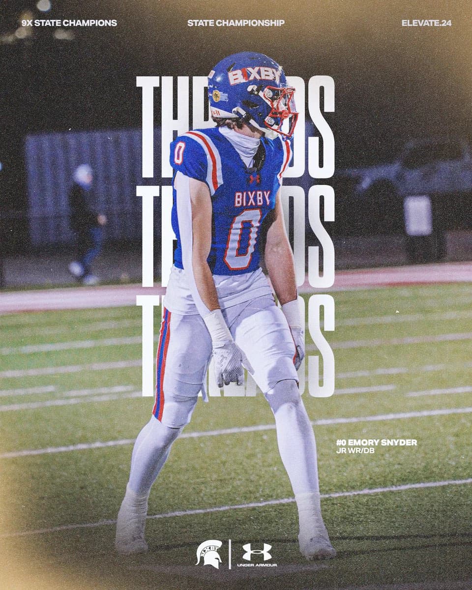 Bixby Spartan Football social media graphic 43
