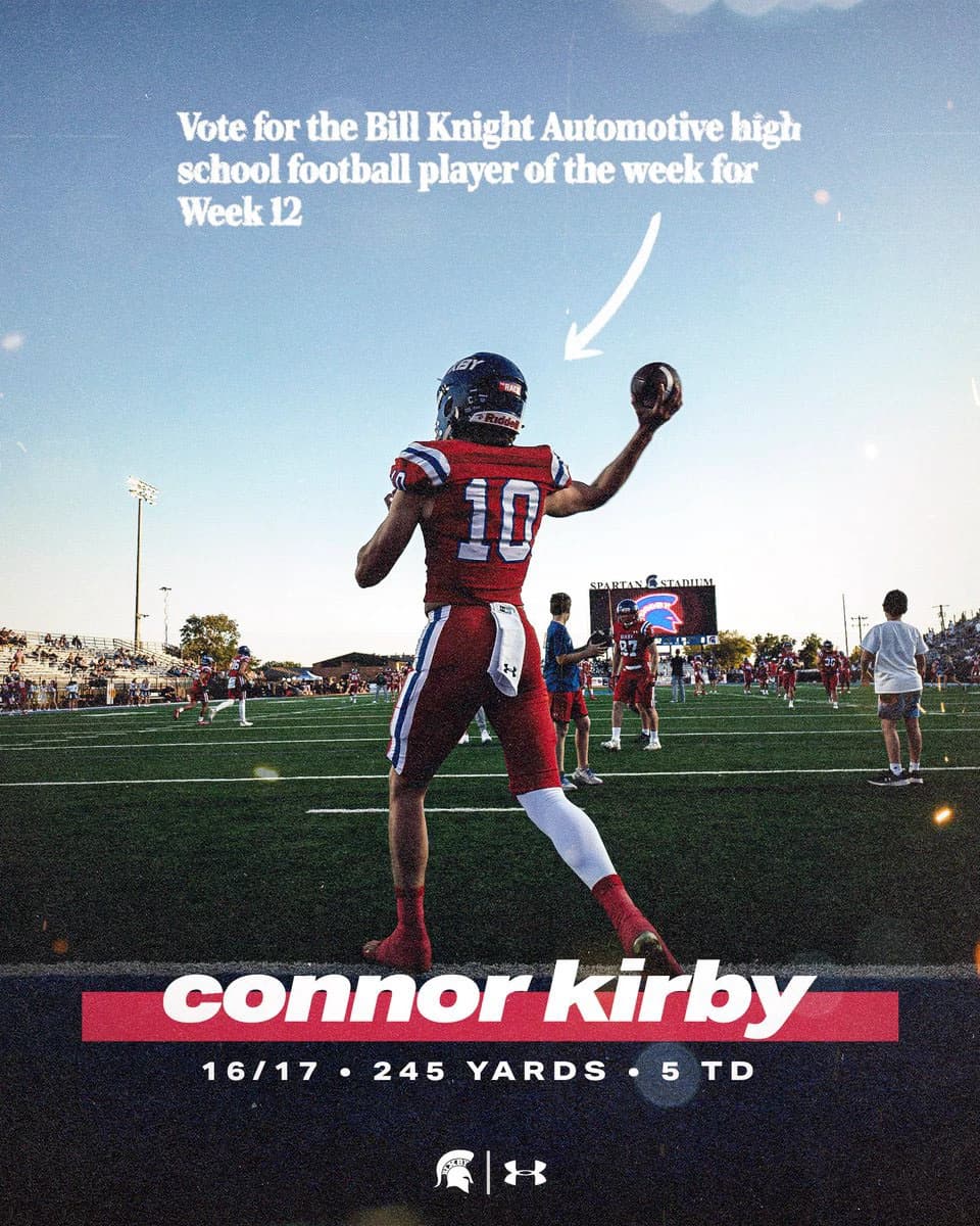 Bixby Spartan Football social media graphic 49