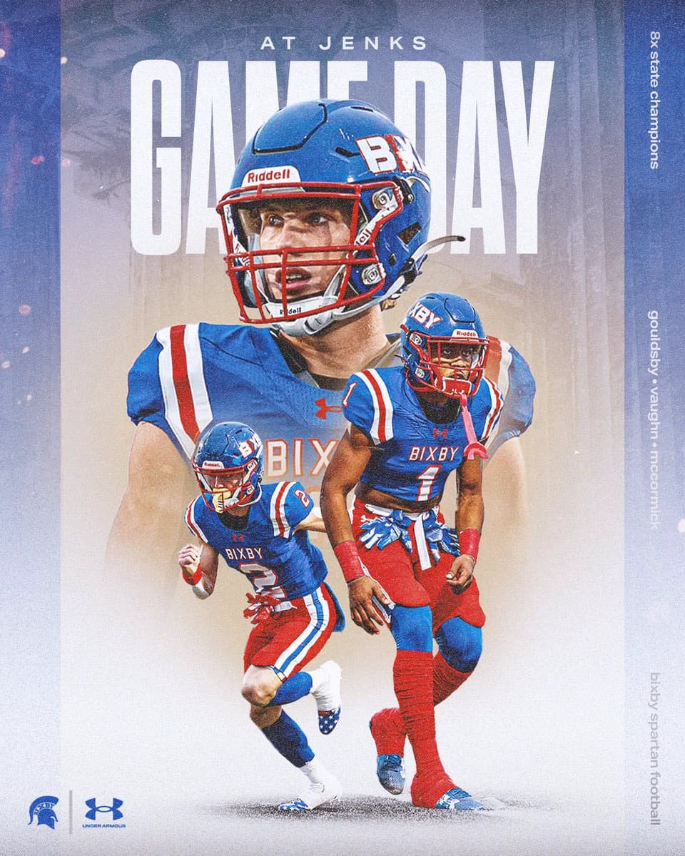Bixby Spartan Football social media graphic 53