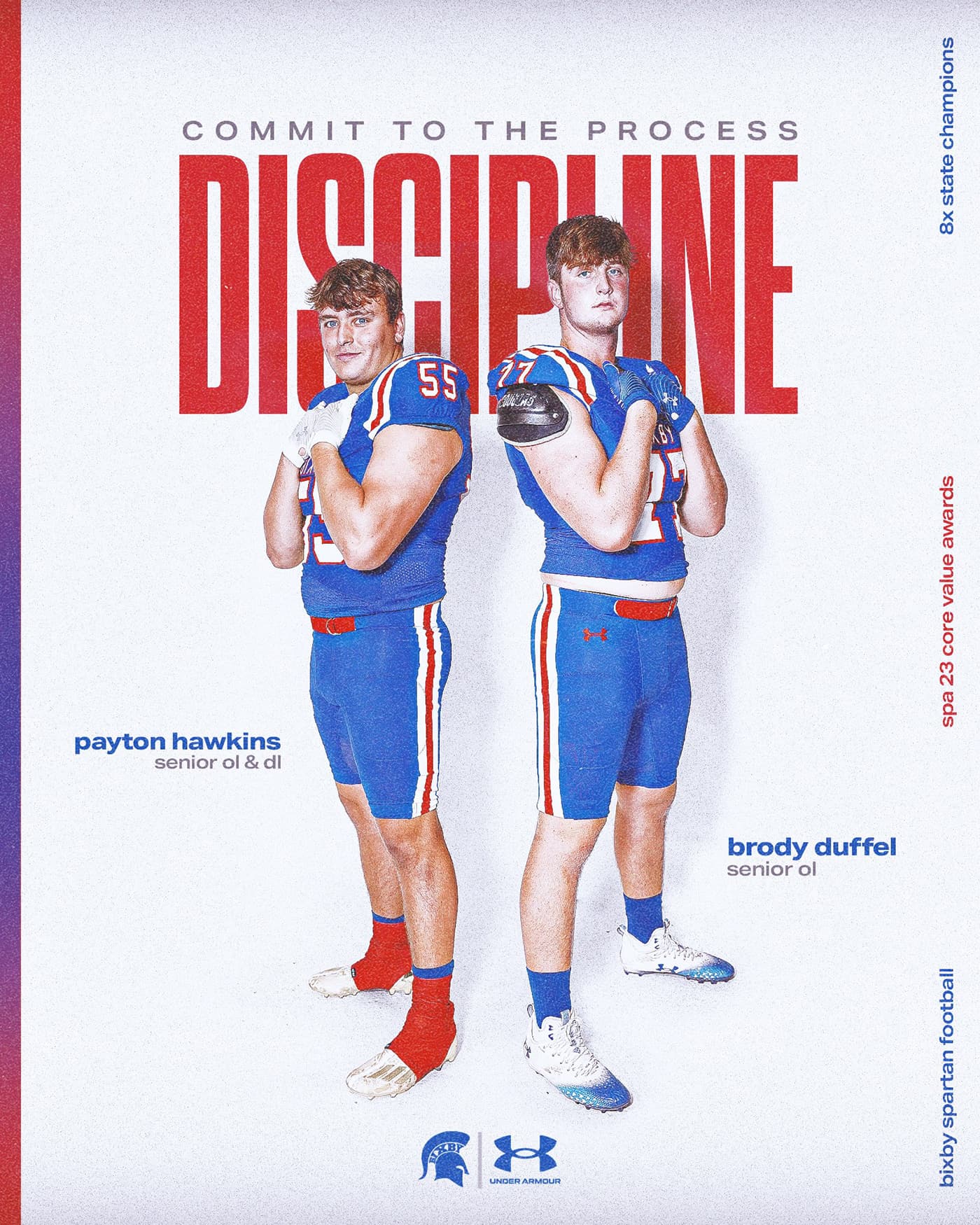 Bixby Spartan Football social media graphic 54