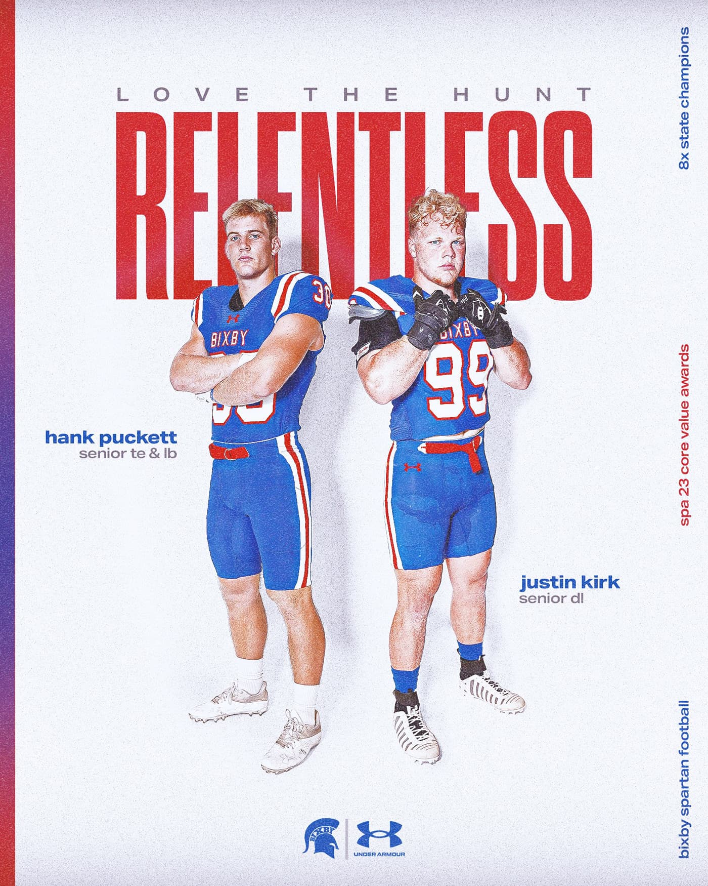 Bixby Spartan Football social media graphic 55