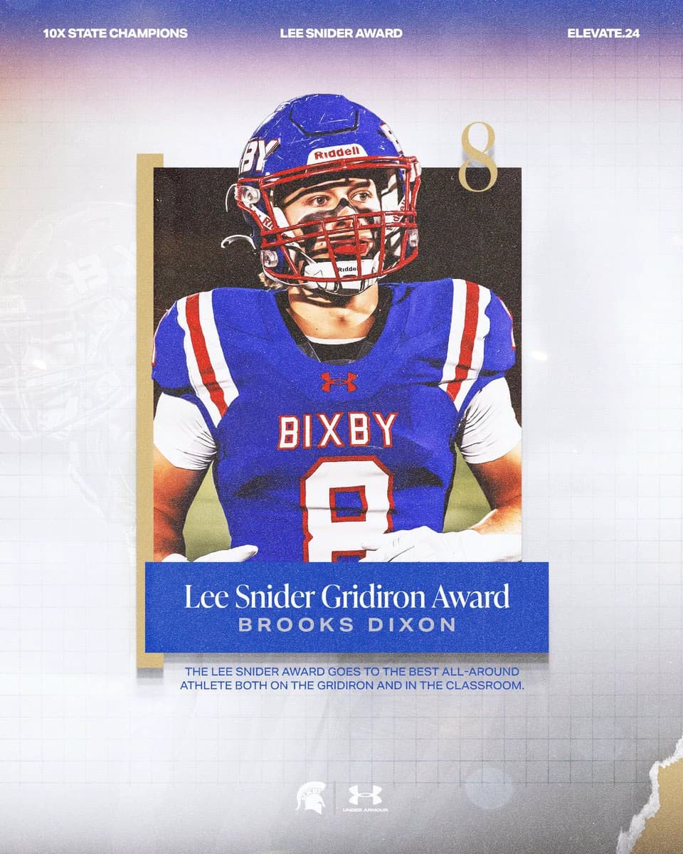 Bixby Spartan Football social media graphic 65