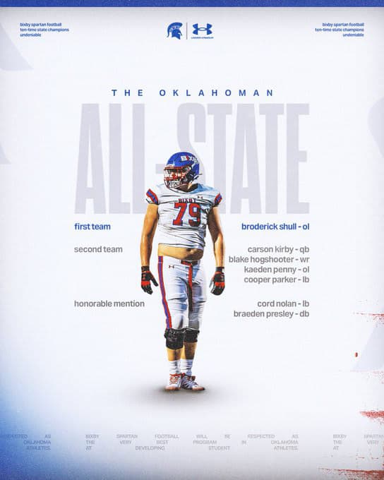 Bixby Spartan Football social media graphic 66