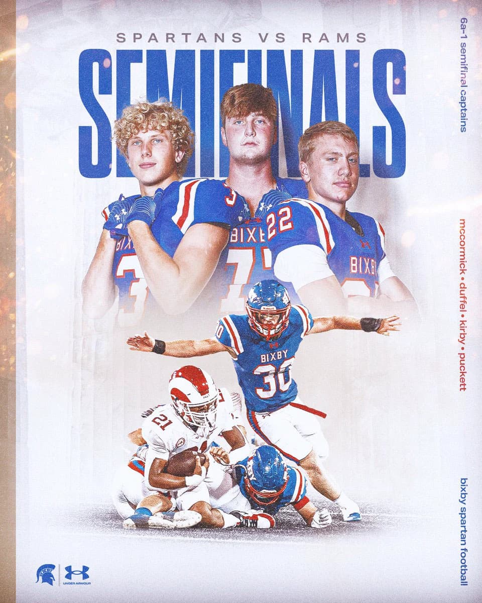 Bixby Spartan Football social media graphic 69