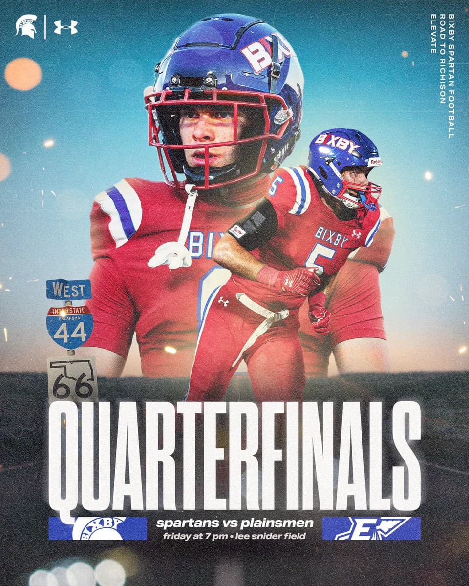 Bixby Spartan Football social media graphic 71
