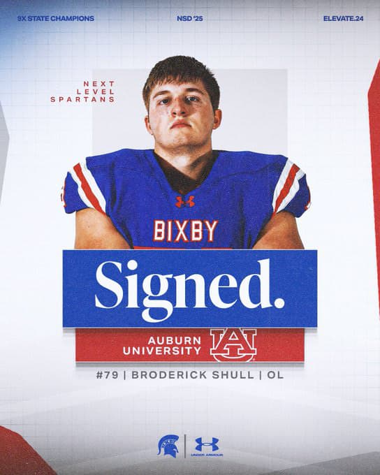 Bixby Spartan Football social media graphic 73