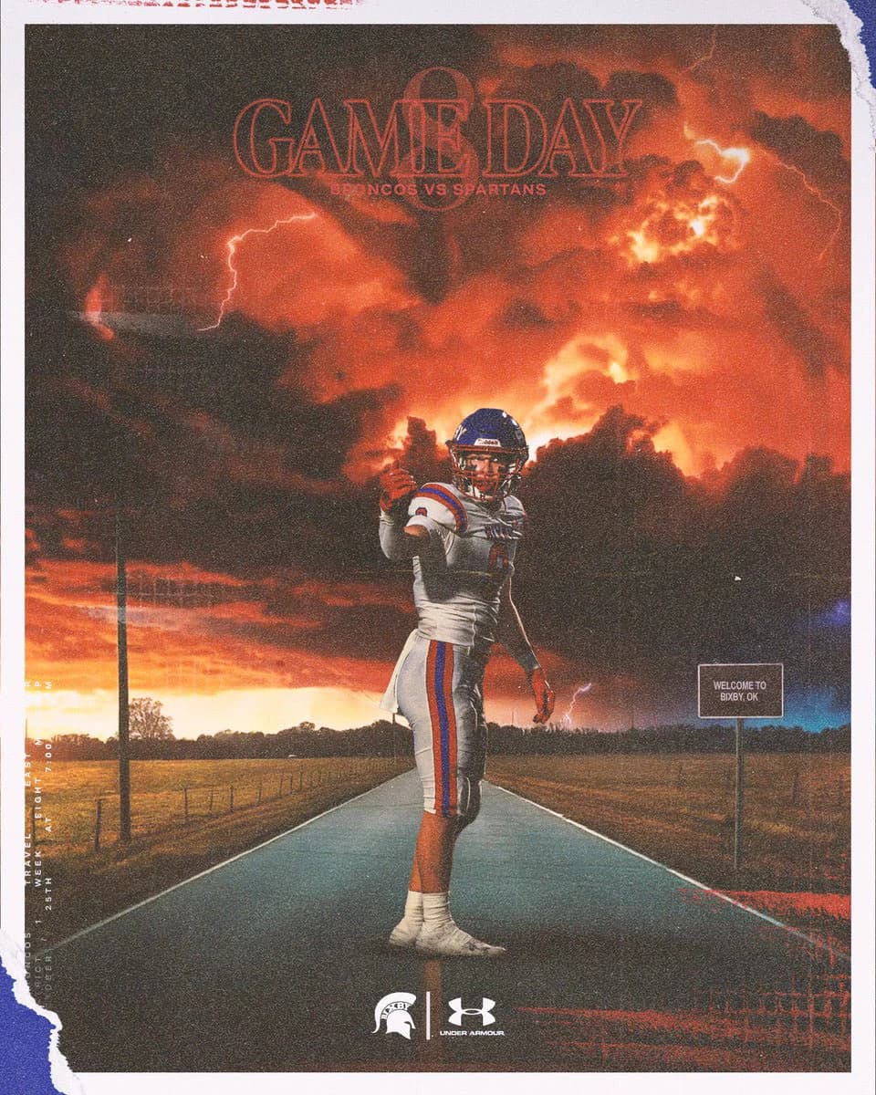 Bixby Spartan Football social media graphic 74