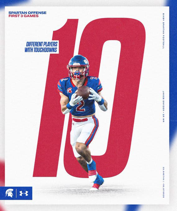 Bixby Spartan Football social media graphic 80