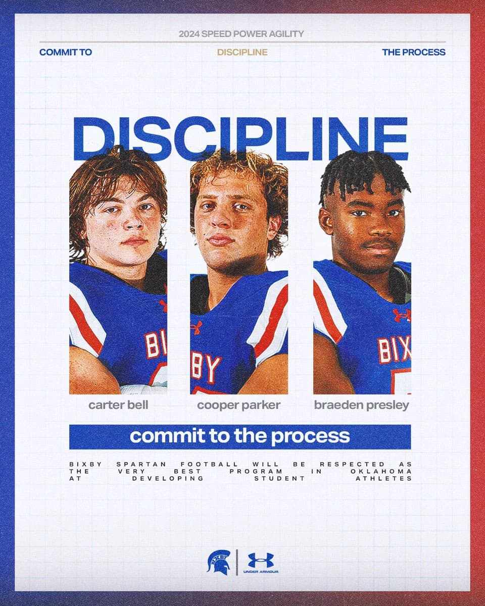 Bixby Spartan Football social media graphic 90