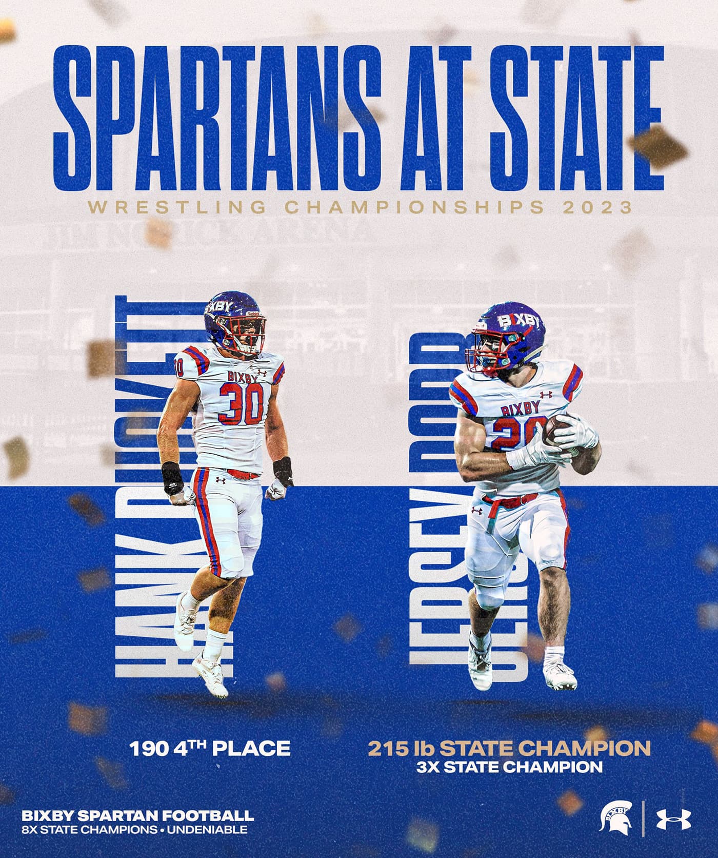 Bixby Spartan Football social media graphic 95