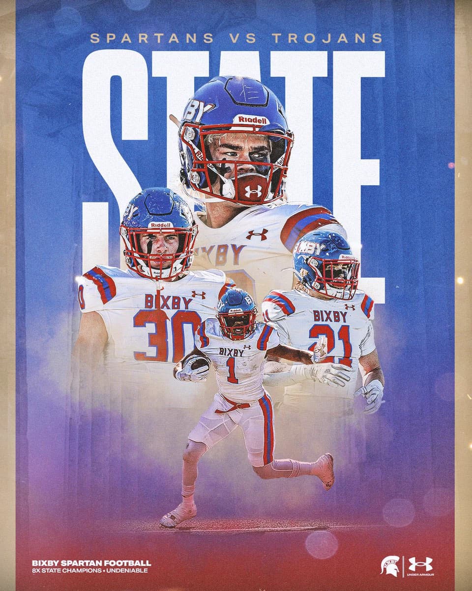 Bixby Spartan Football social media graphic 101