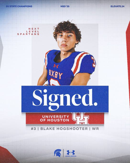 Bixby Spartan Football social media graphic 102
