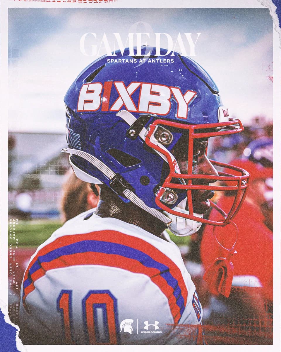 Bixby Spartan Football social media graphic 107