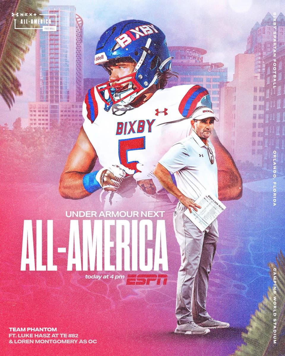 Bixby Spartan Football social media graphic 110