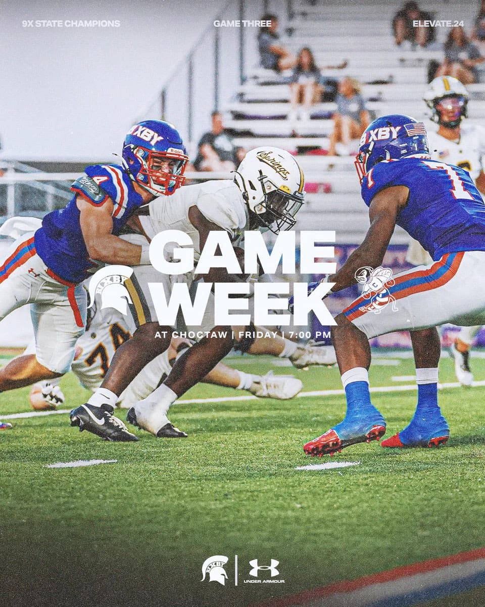 Bixby Spartan Football social media graphic 113