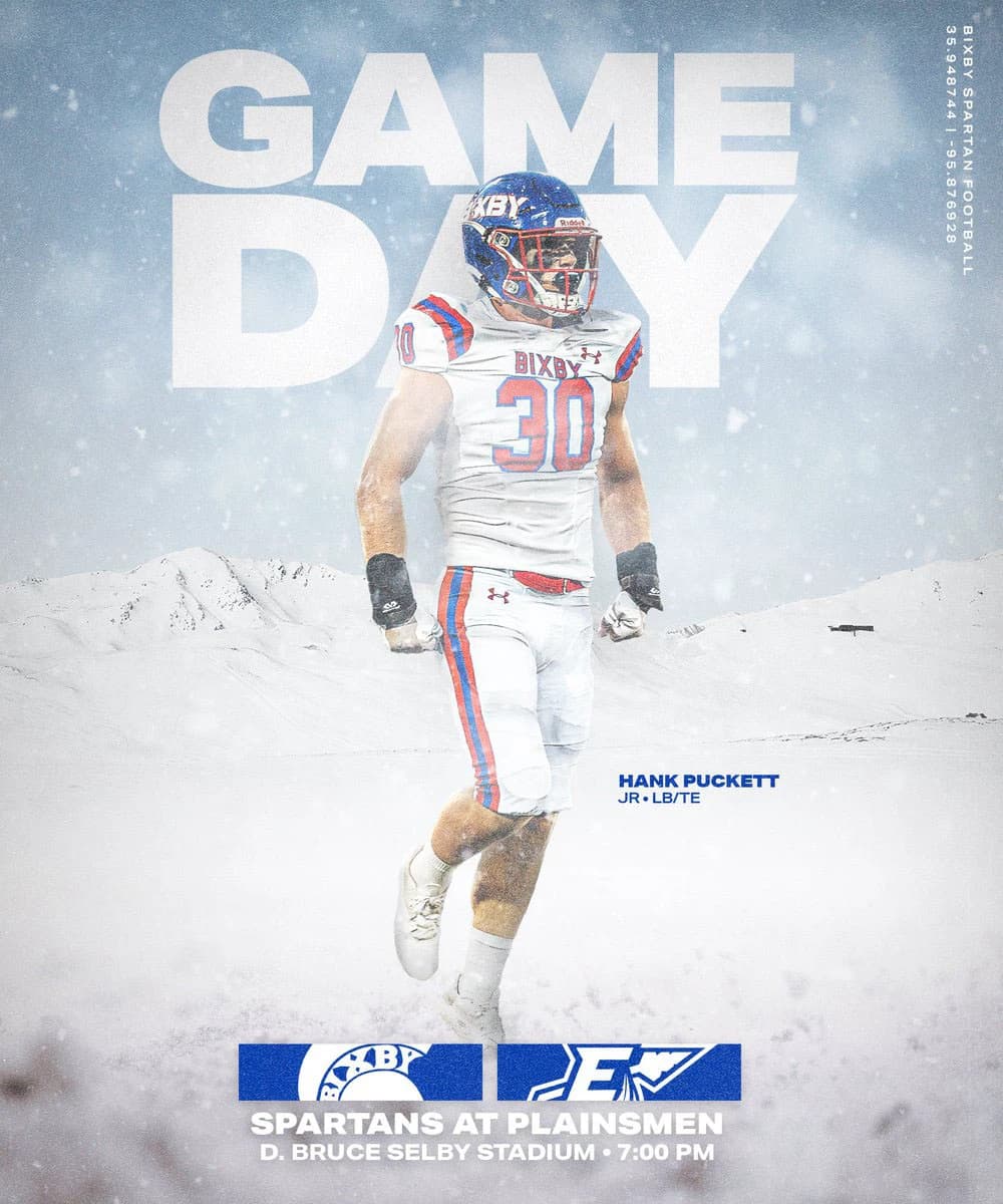 Bixby Spartan Football social media graphic 115