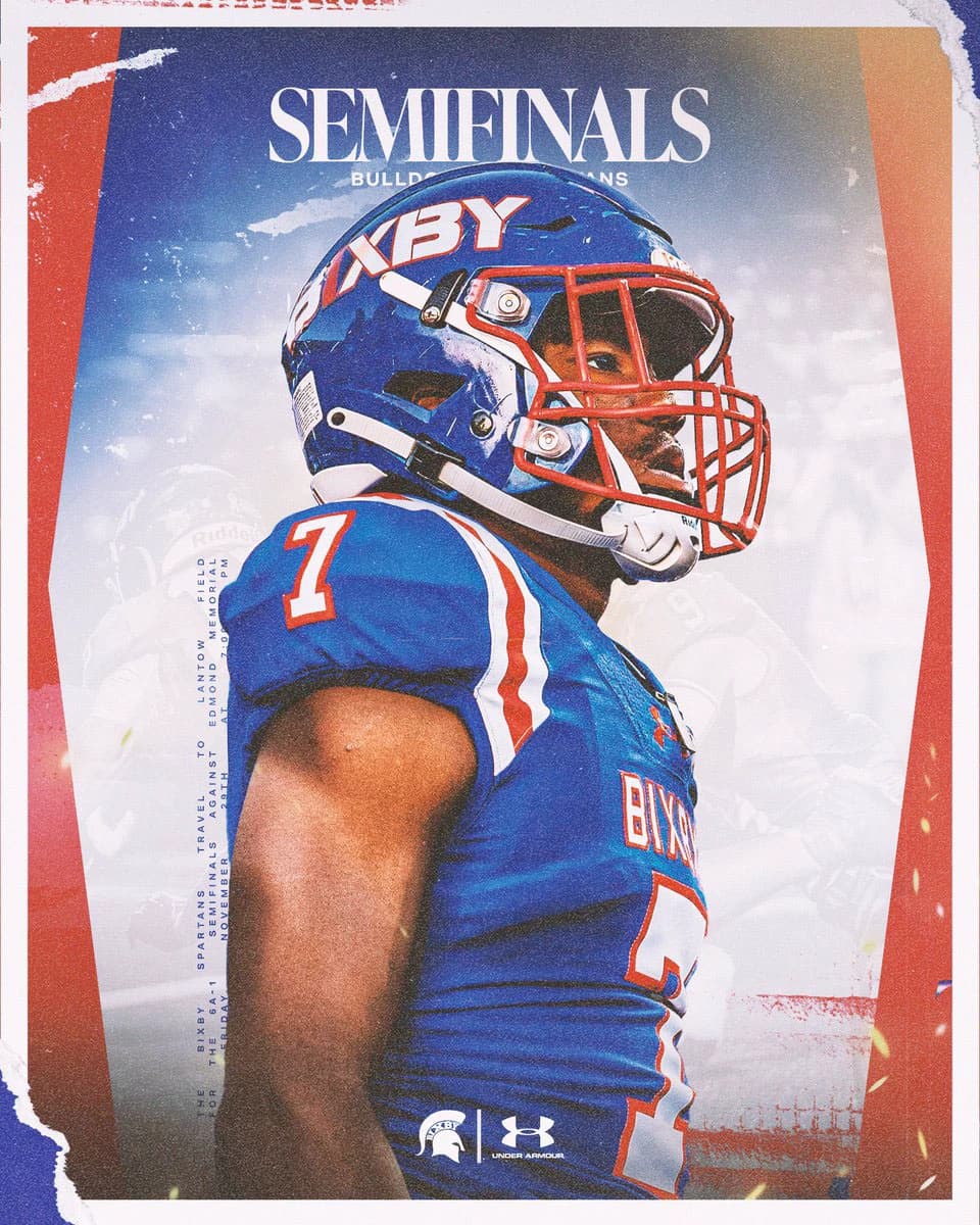 Bixby Spartan Football social media graphic 117