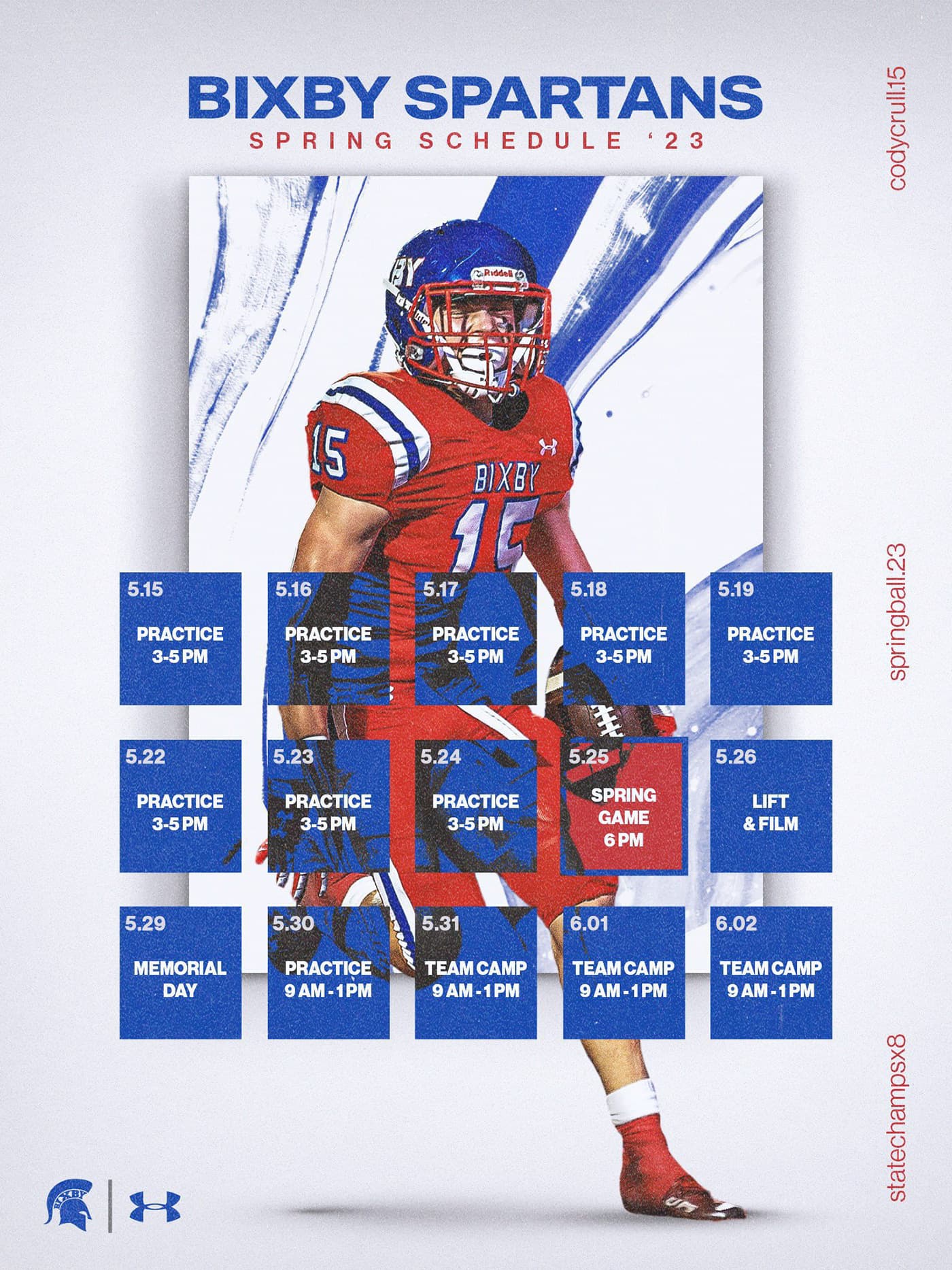 Bixby Spartan Football social media graphic 118