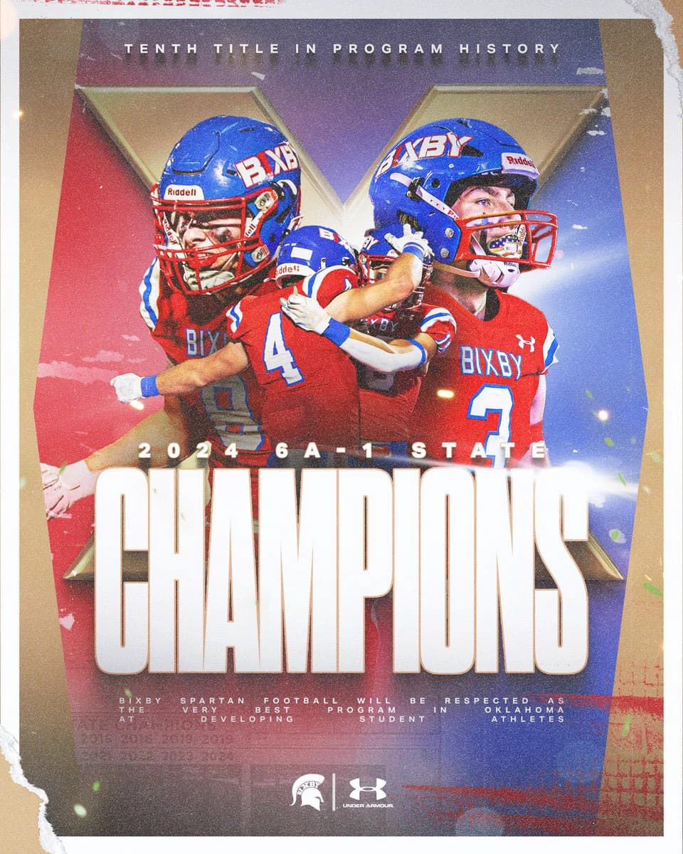 Bixby Spartan Football social media graphic 119