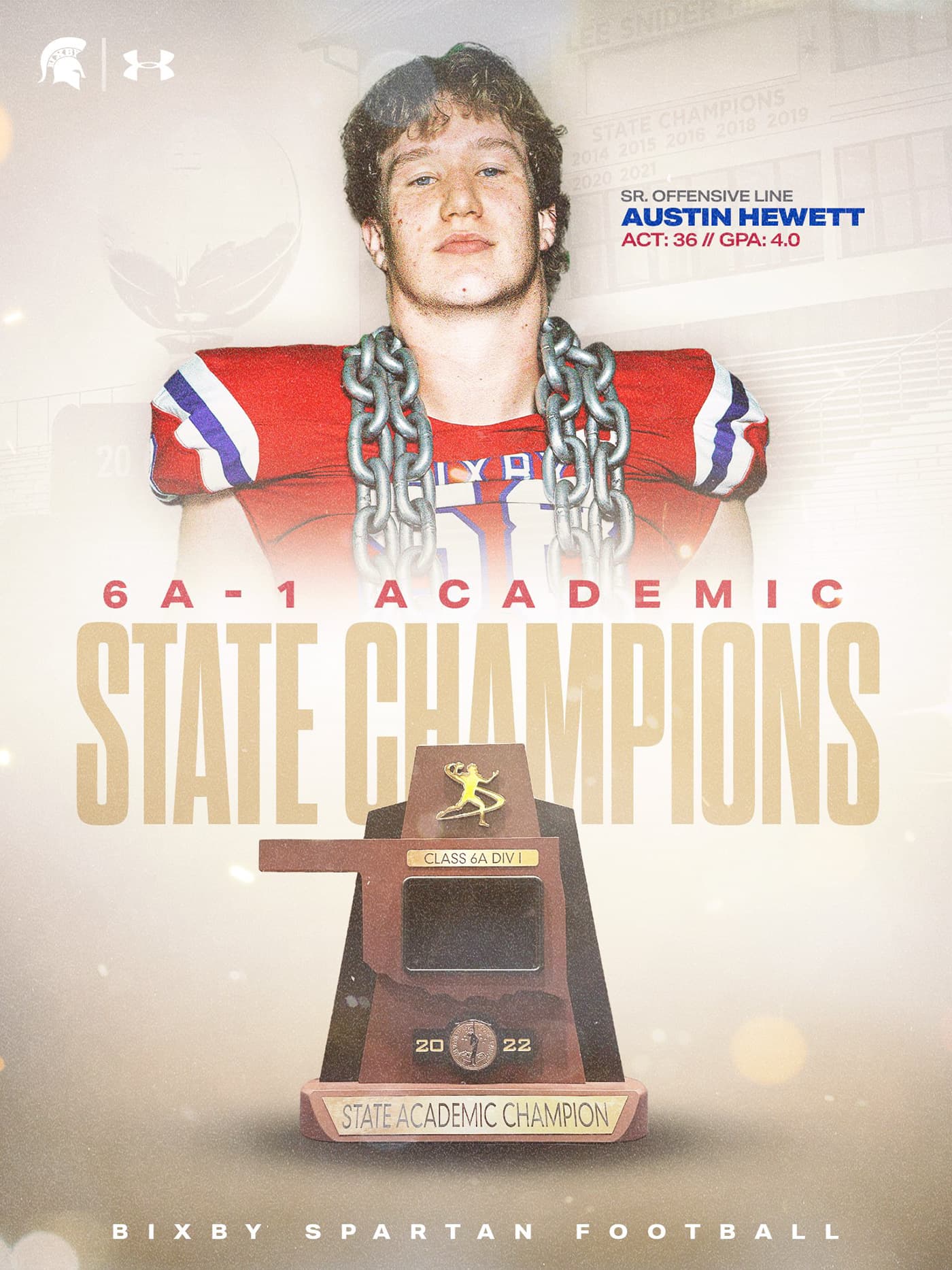Bixby Spartan Football social media graphic 127