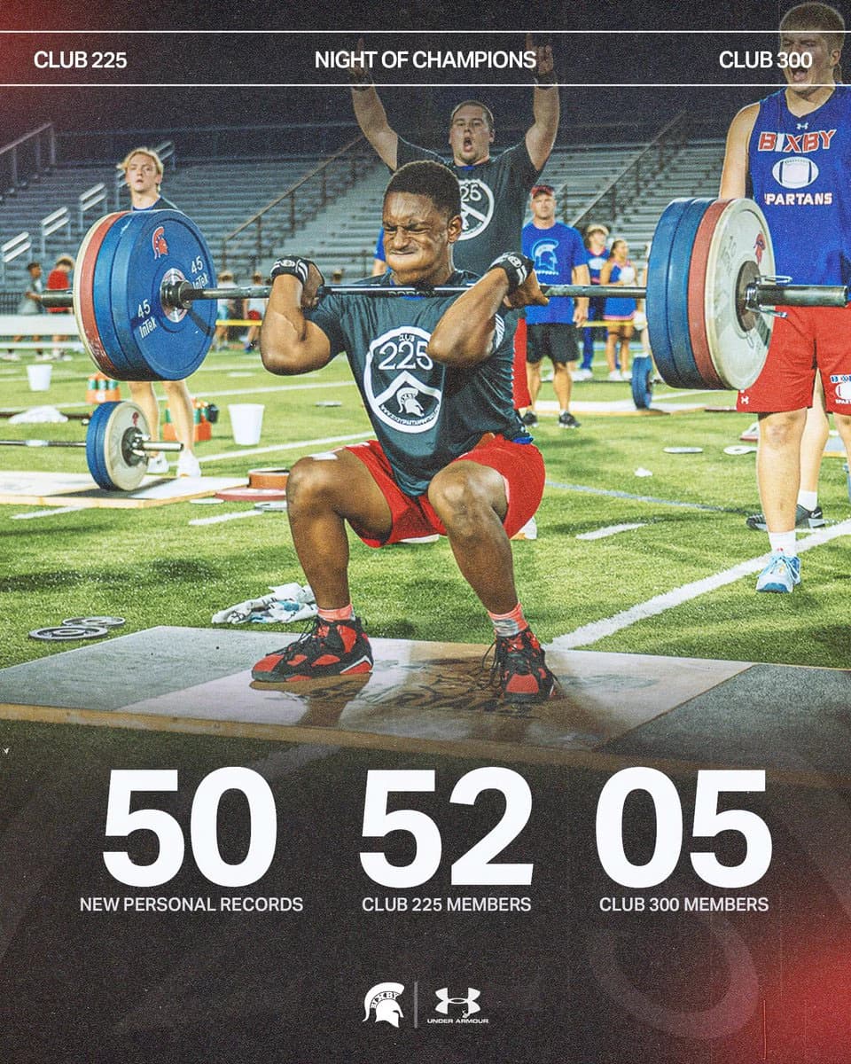 Bixby Spartan Football social media graphic 132