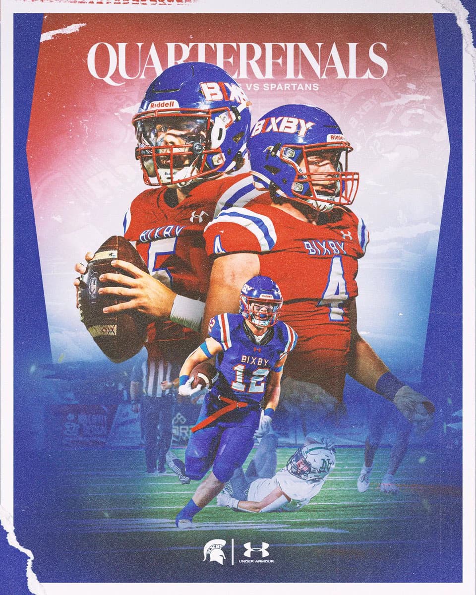 Bixby Spartan Football social media graphic 139