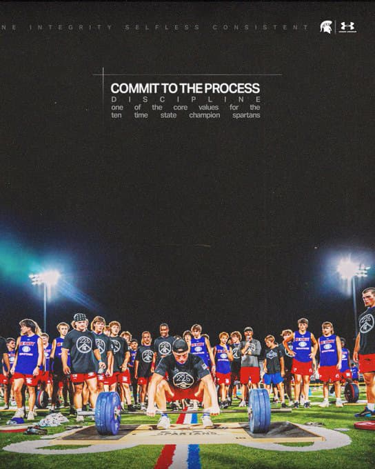 Bixby Spartan Football social media graphic 140