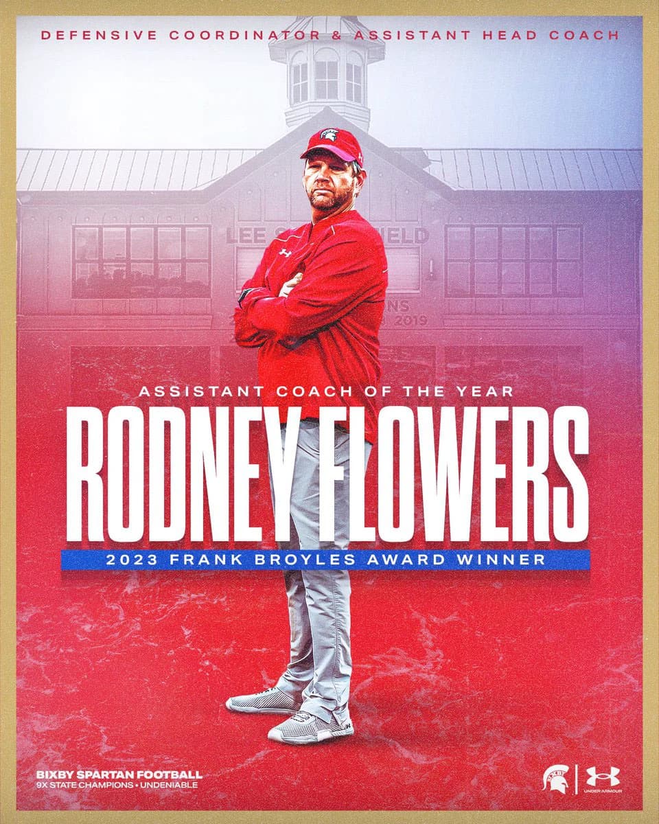 Bixby Spartan Football social media graphic 143
