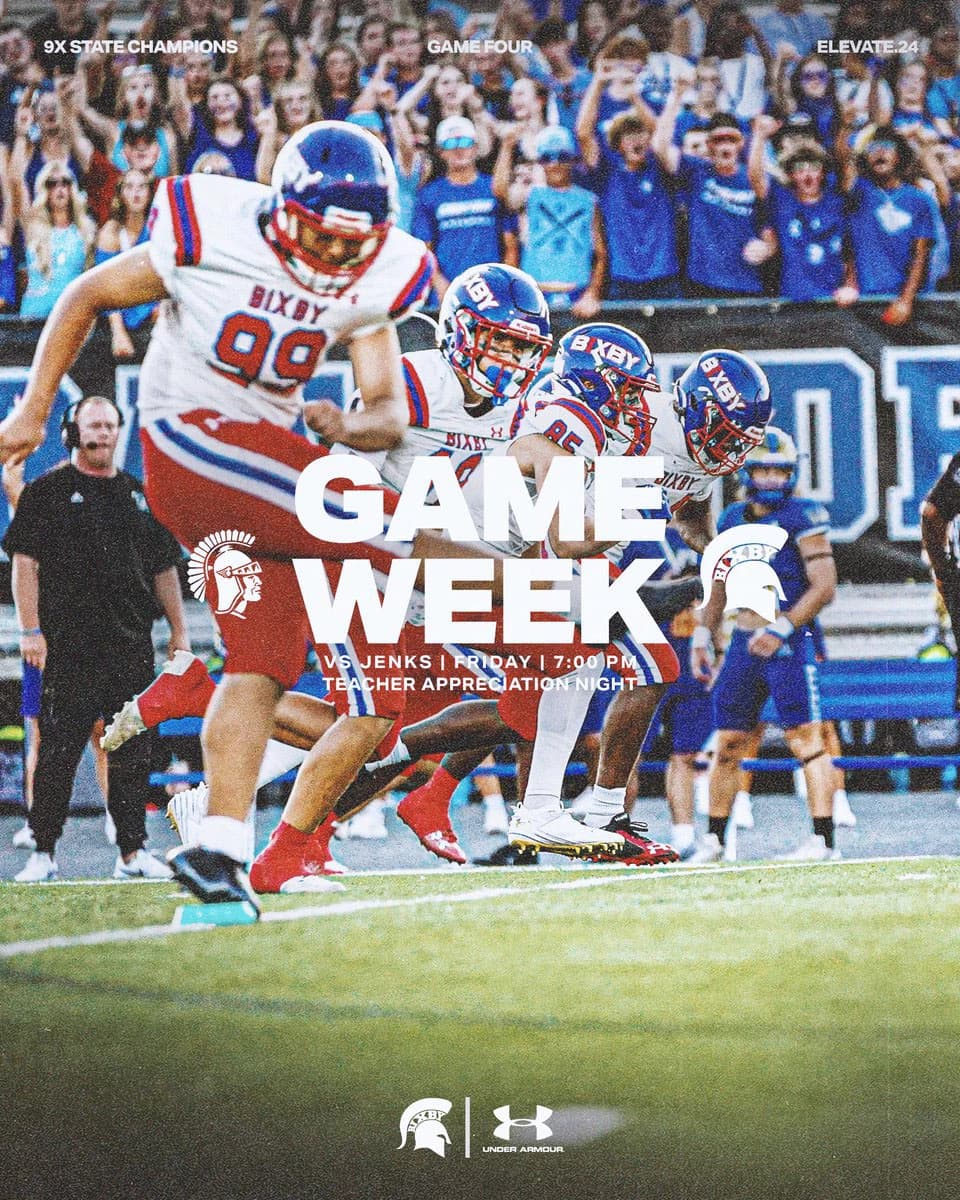 Bixby Spartan Football social media graphic 146