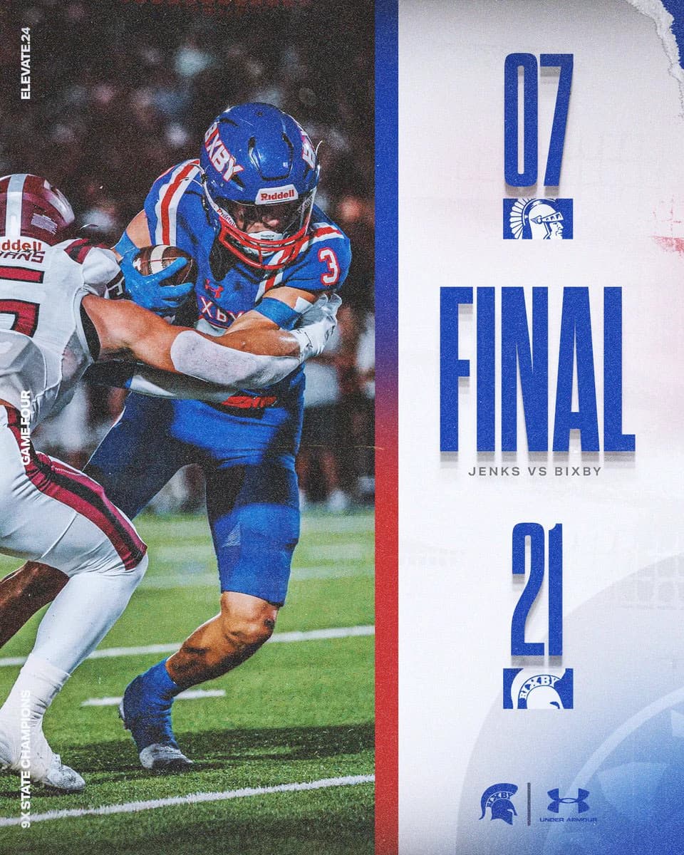 Bixby Spartan Football social media graphic 147