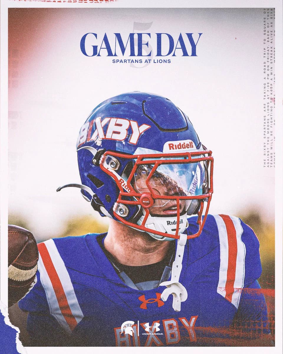 Bixby Spartan Football social media graphic 149